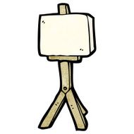 cartoon canvas on easel N2