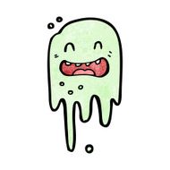 cartoon green ghost N18