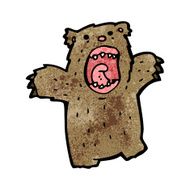 cartoon roaring bear N5