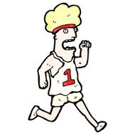 Cartoon Marathon Runner N11