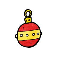 Cartoon Christmas Bauble N83