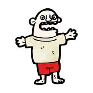 cartoon bald man N21