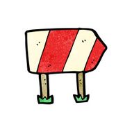 cartoon road sign N25