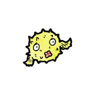 Cartoon Puffer Fish N23