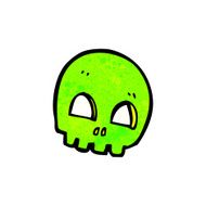 glowing green skull cartoon N3