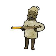 Cartoon Hunter With Gun N10