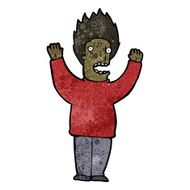 cartoon terrified man N282
