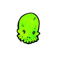 cartoon glowing green skull N3