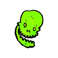 cartoon glowing green skull N4