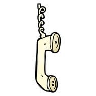 cartoon telephone receiver N7