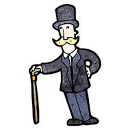cartoon victorian man N7