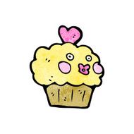 cartoon cupcake N148