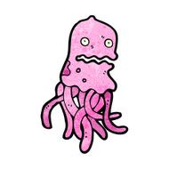 cartoon crazy jellyfish