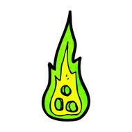 green fire cartoon