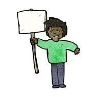 cartoon political protester