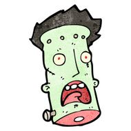 cartoon frankenstein monster head