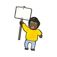 cartoon political protester N2
