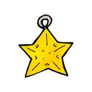cartoon christmas star bauble N6