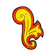 fiery floral design element