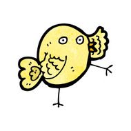 funny cartoon bird N187