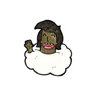 man with head in clouds cartoon N2