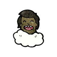 man with head in clouds cartoon N3