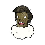 man with head in clouds cartoon N4