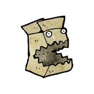 cardboard box cartoon character N8