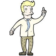 cartoon man with great idea N42