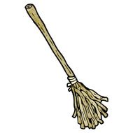 cartoon witch's broom N3