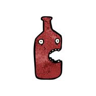 cartoon red wine bottle N11