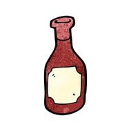 cartoon red wine bottle N13
