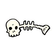 cartoon skeleton fish N3