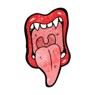 cartoon halloween mouth sticking out tongue N5
