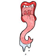 cartoon halloween mouth sticking out tongue N8