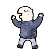 cartoon bald man calming things down N2