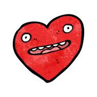 crazy heart cartoon character N8