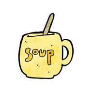 cartoon big soup mug N8