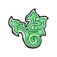 cartoon floral leaf decorative element N3