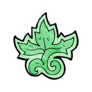 cartoon floral leaf decorative element N4
