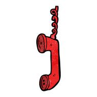 cartoon telephone receiver N10
