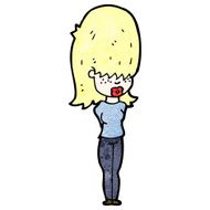 cartoon blond girl with big hair N2