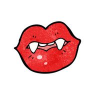 Cartoon Vampire Lips N34