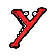cartoon letter y N16