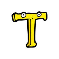 Cartoon Letter T N18