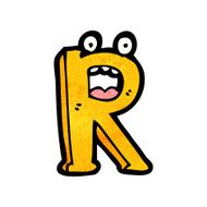 Cartoon Letter R N16