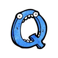 Cartoon Letter Q N17