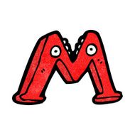 Cartoon Letter M N18