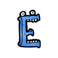 cartoon letter e N14