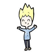 cartoon happy blond boy N3